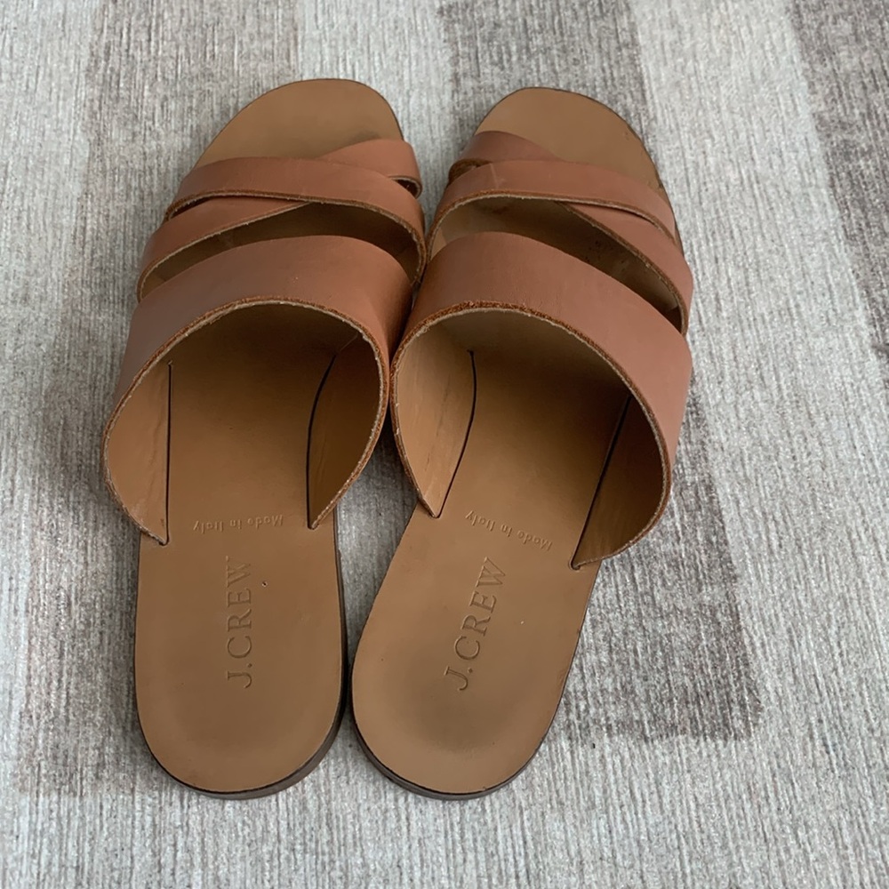 J. Crew Slip On Capri Sandals 8 Nude - Picture 2 of 4